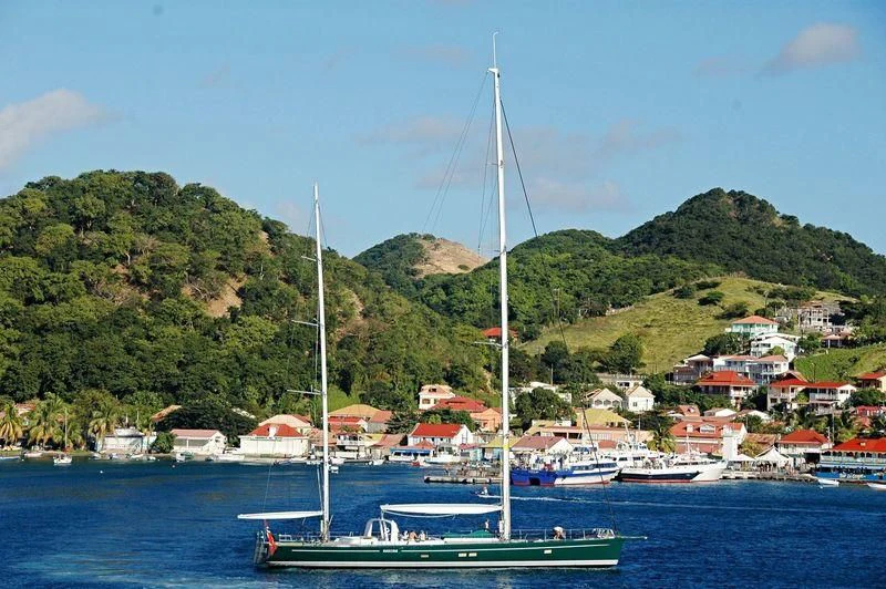 a sailboat on the water aboard NARIIDA Yacht for Sale