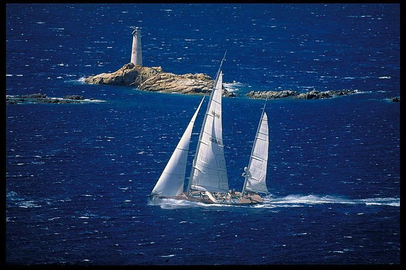 a sailboat on the water aboard NARIIDA Yacht for Sale