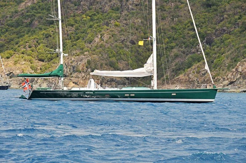 a sailboat on the water aboard NARIIDA Yacht for Sale