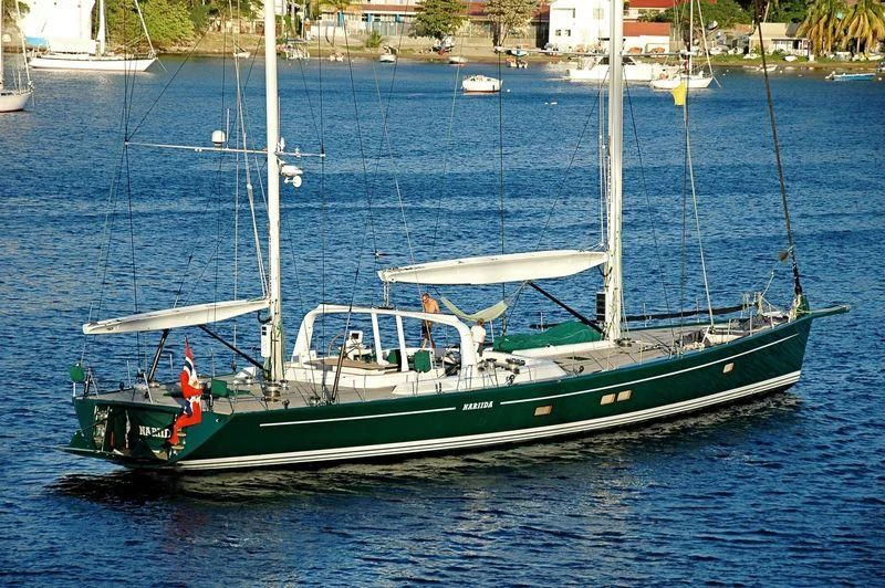a boat in the water aboard NARIIDA Yacht for Sale