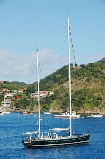 a boat sailing on the water aboard NARIIDA Yacht for Sale