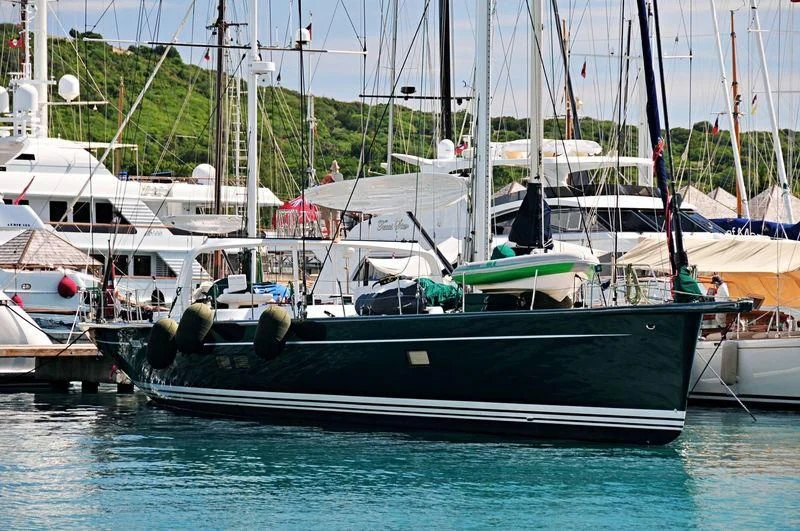 a boat in the water aboard NARIIDA Yacht for Sale