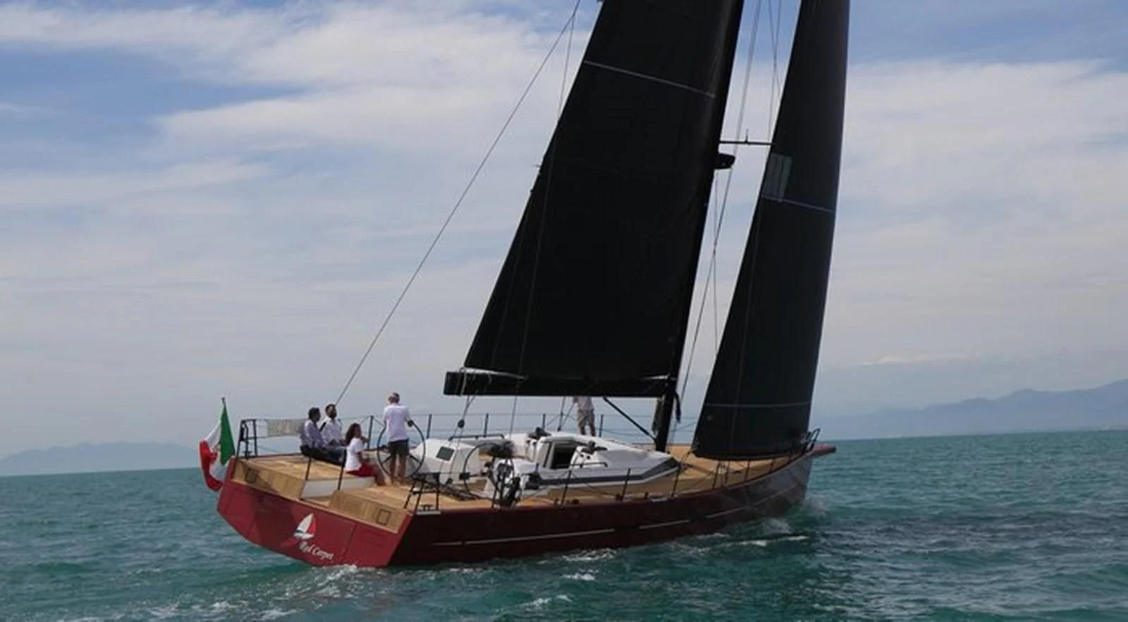 a boat in the water aboard RED CARPET Yacht for Sale