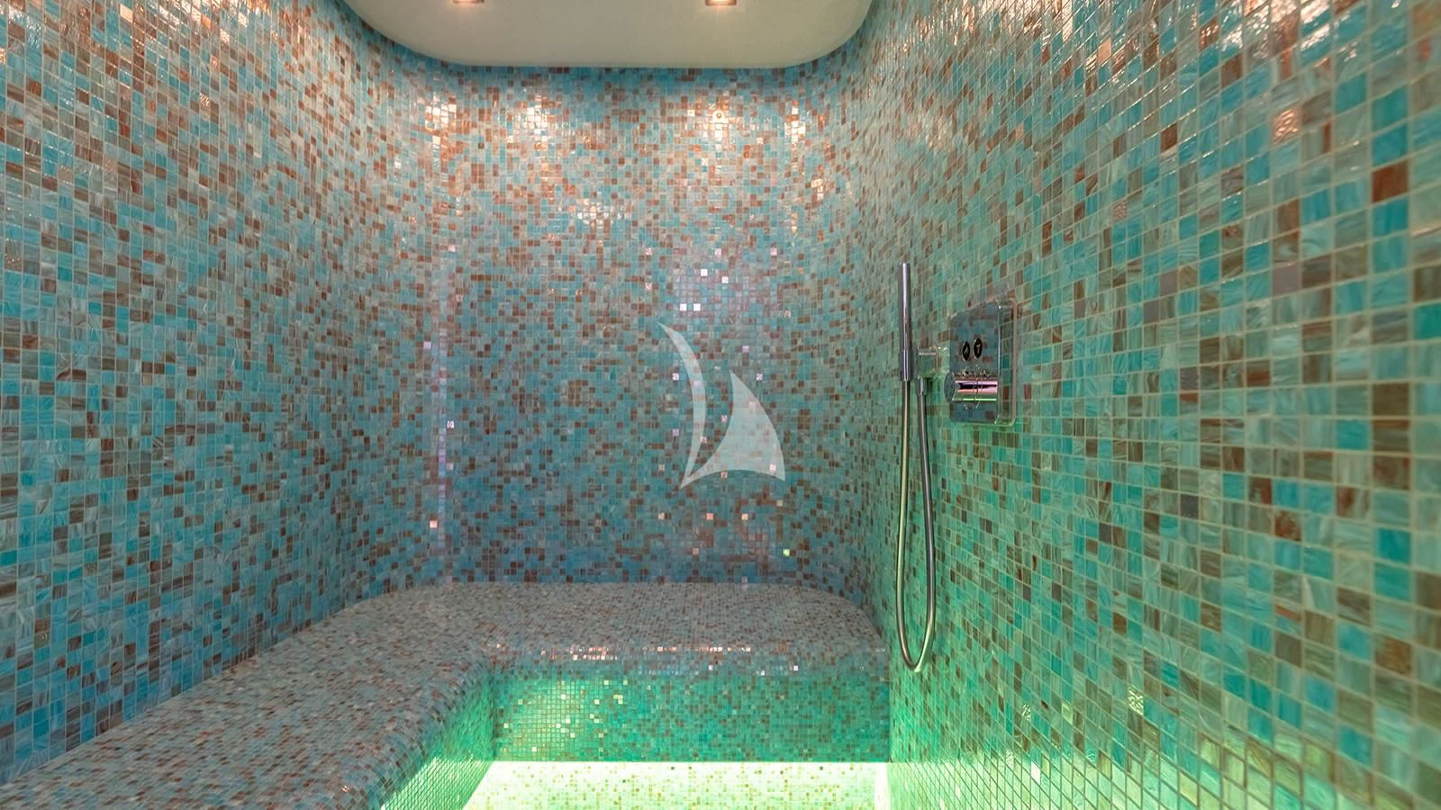 a room with a swimming pool aboard MOSKITO Yacht for Sale