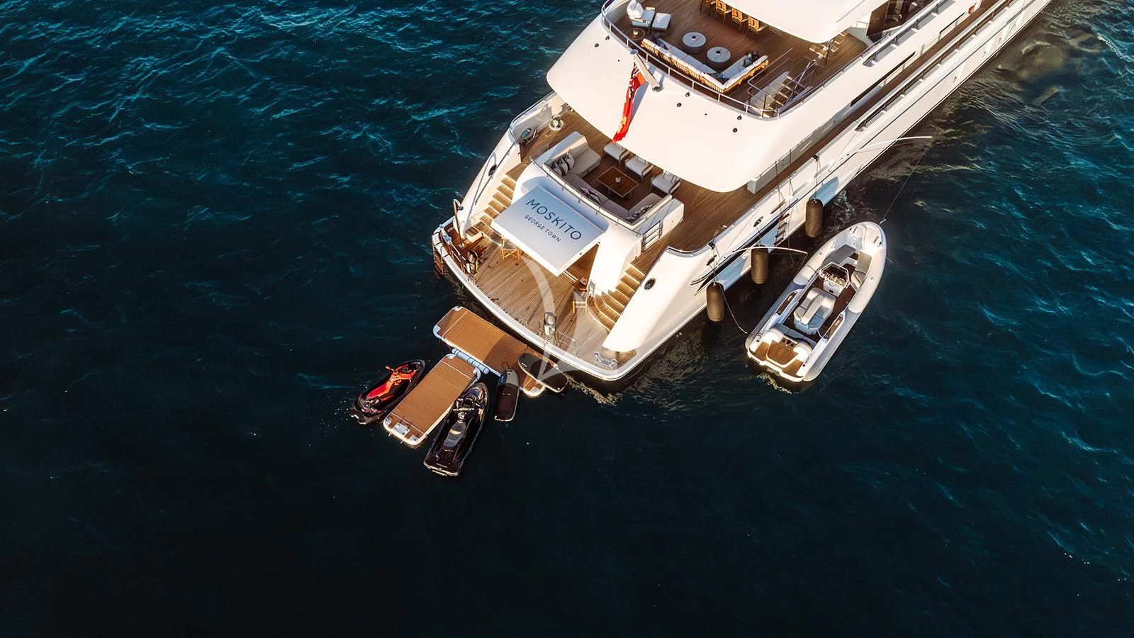 a boat on the water aboard MOSKITO Yacht for Sale