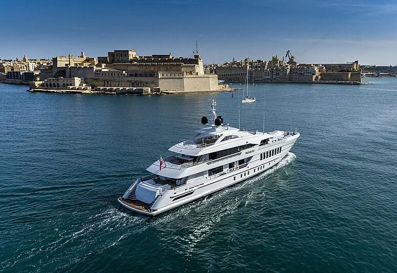 a boat in the water aboard MOSKITO Yacht for Sale