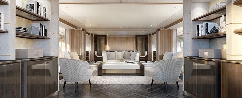 a room with a bed and a table aboard MOSKITO Yacht for Sale
