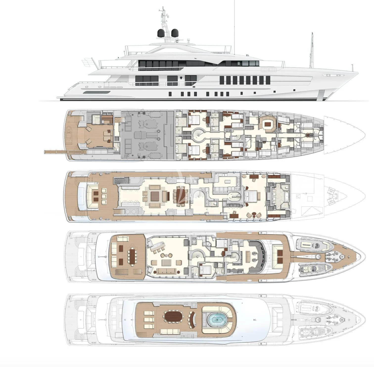 diagram, engineering drawing aboard MOSKITO Yacht for Sale