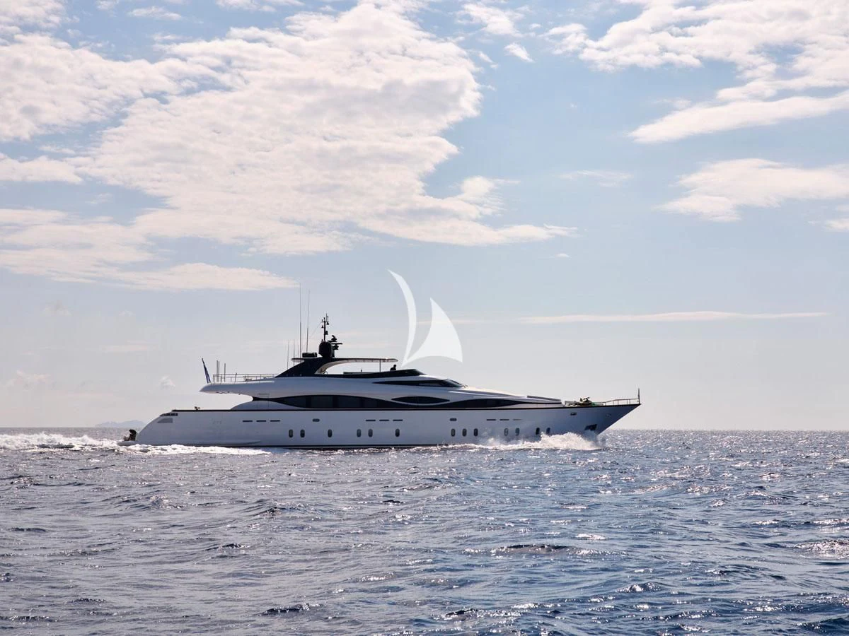 a boat on the water aboard WHITE KNIGHT Yacht for Sale