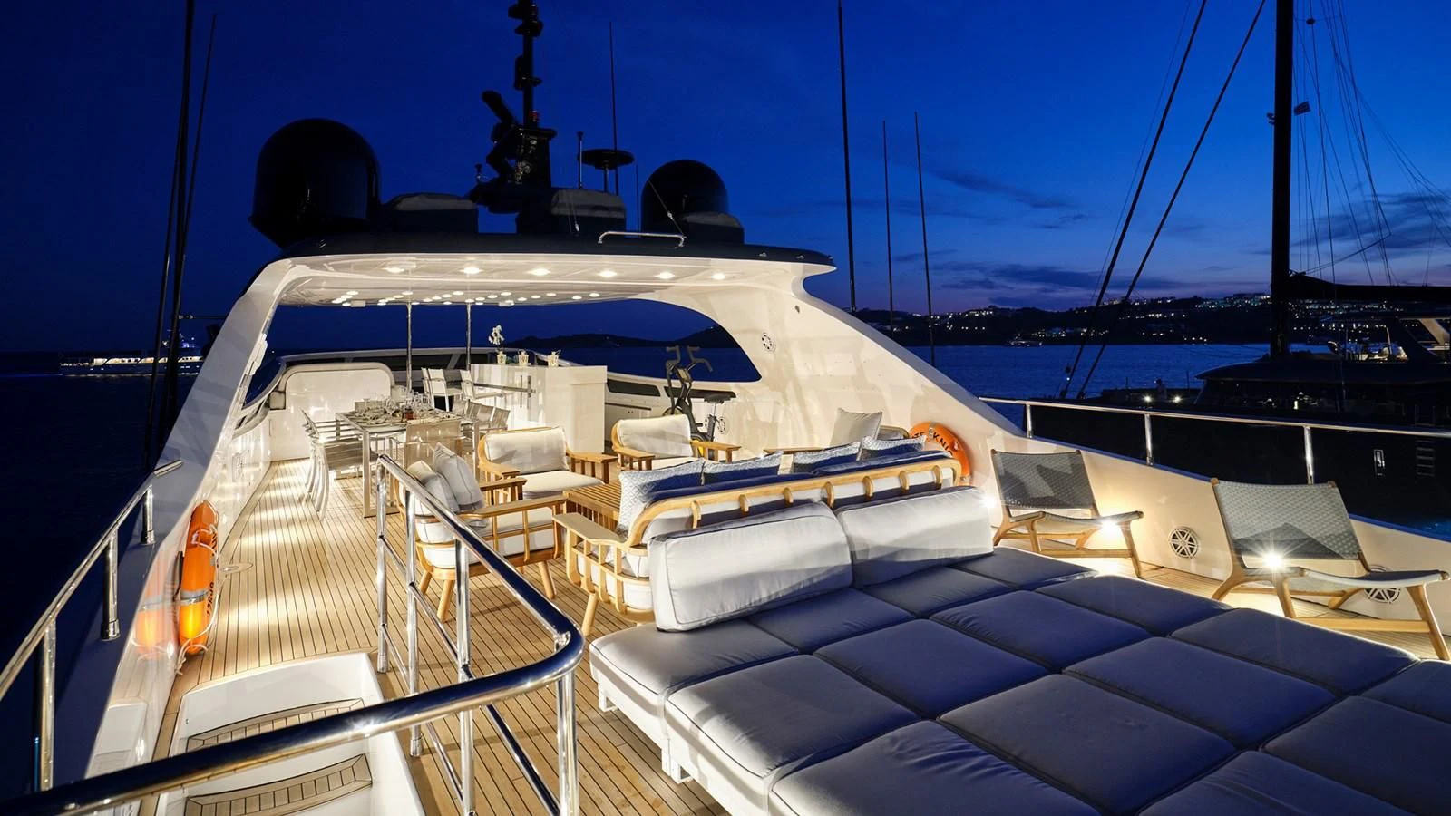 a boat on the water aboard WHITE KNIGHT Yacht for Sale