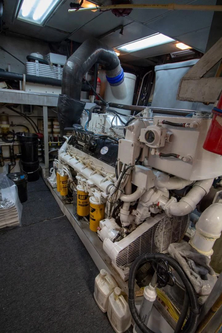 a machine with pipes and tubes aboard LIQUIDITY Yacht for Sale
