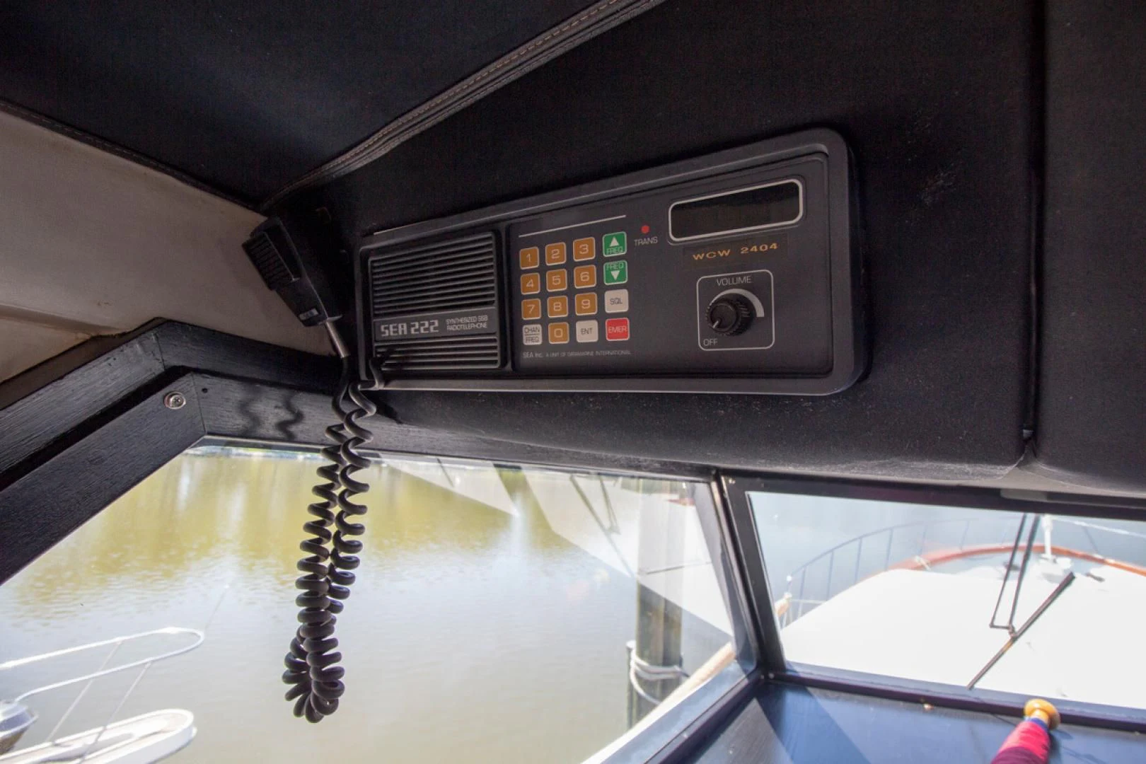 a car with a screen aboard LIQUIDITY Yacht for Sale