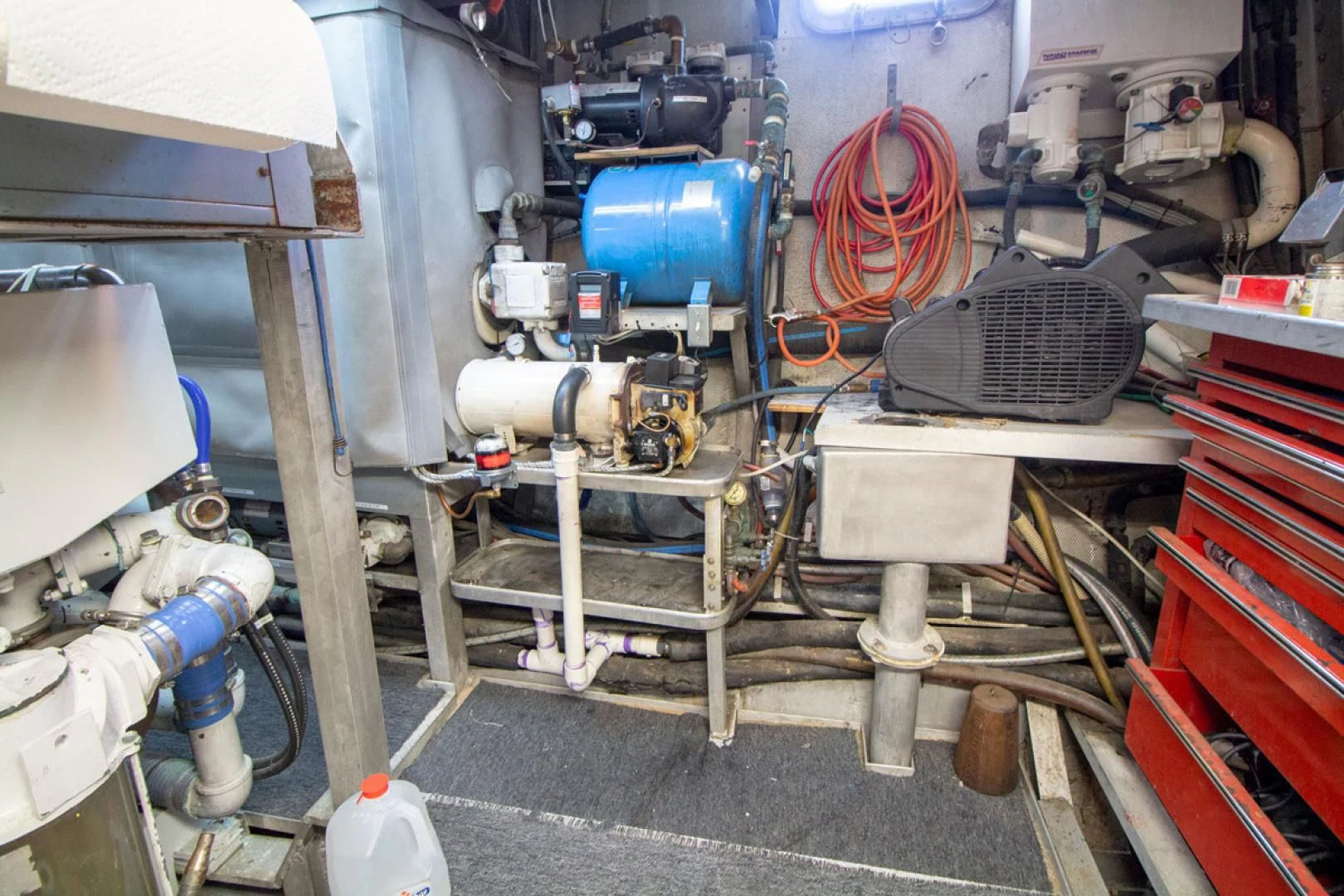 a machine with wires aboard LIQUIDITY Yacht for Sale