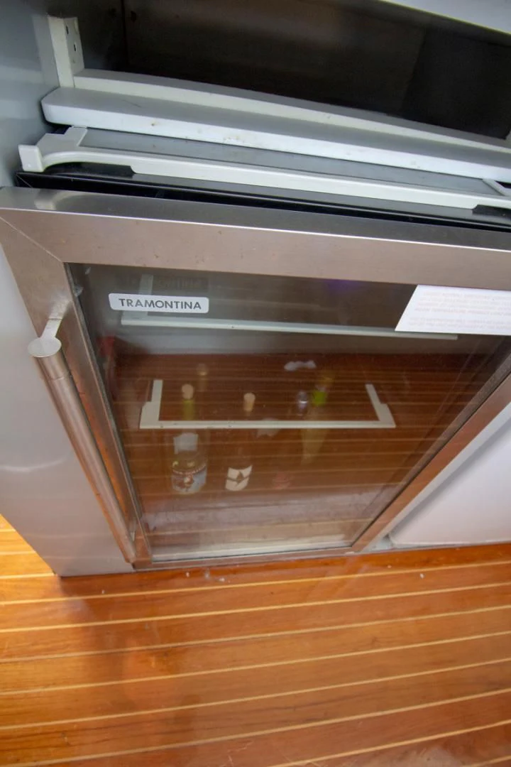a silver oven with a glass door aboard LIQUIDITY Yacht for Sale