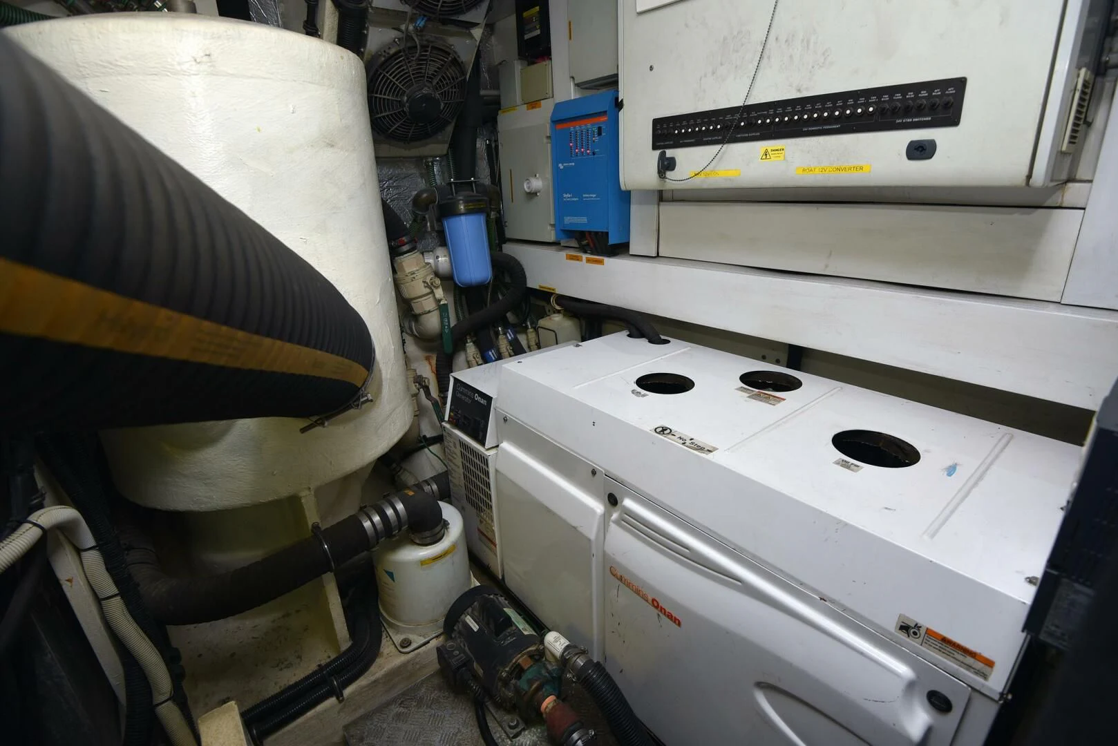 a machine with a wood handle aboard SAVI II Yacht for Sale