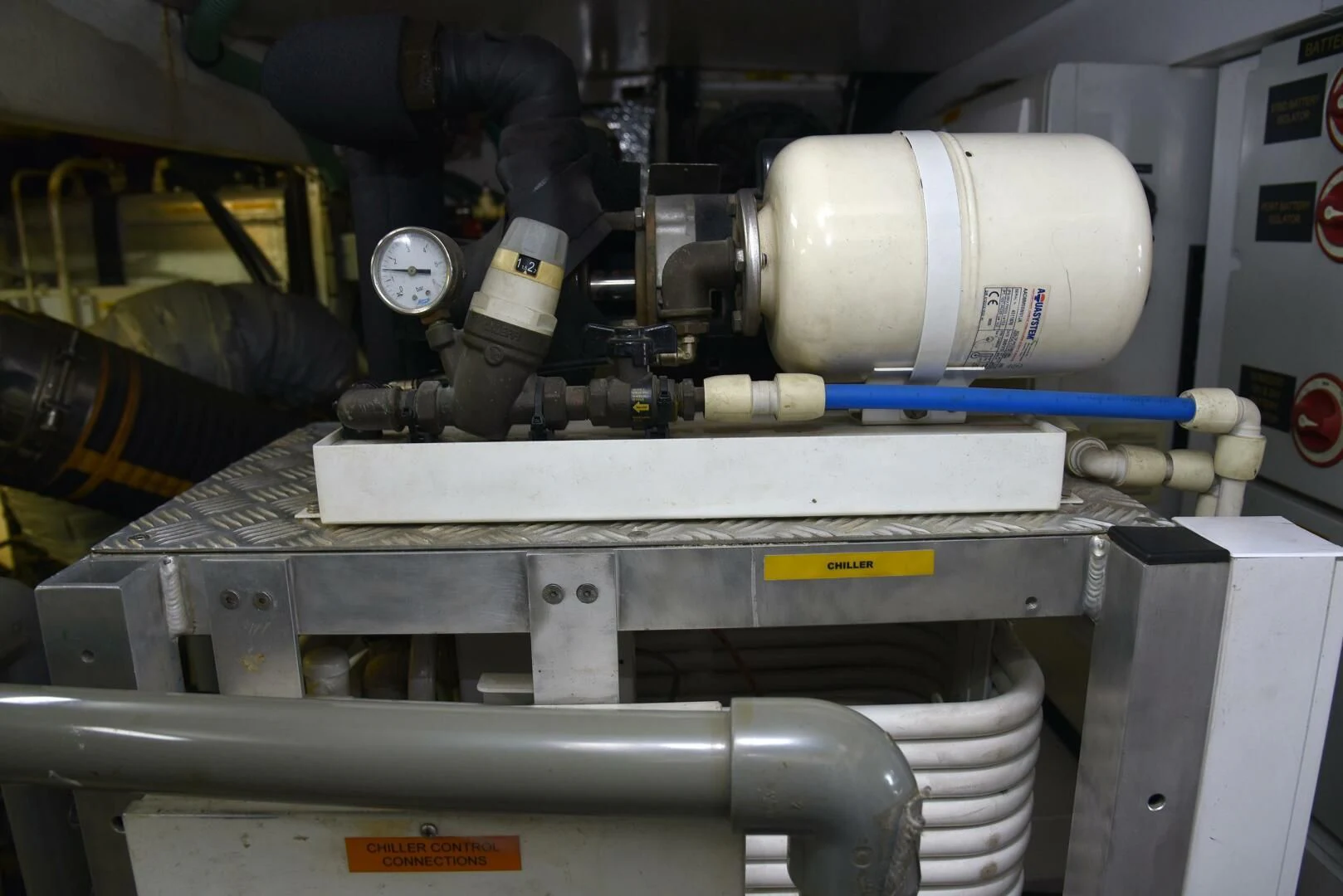 a machine with a white cylinder aboard SAVI II Yacht for Sale
