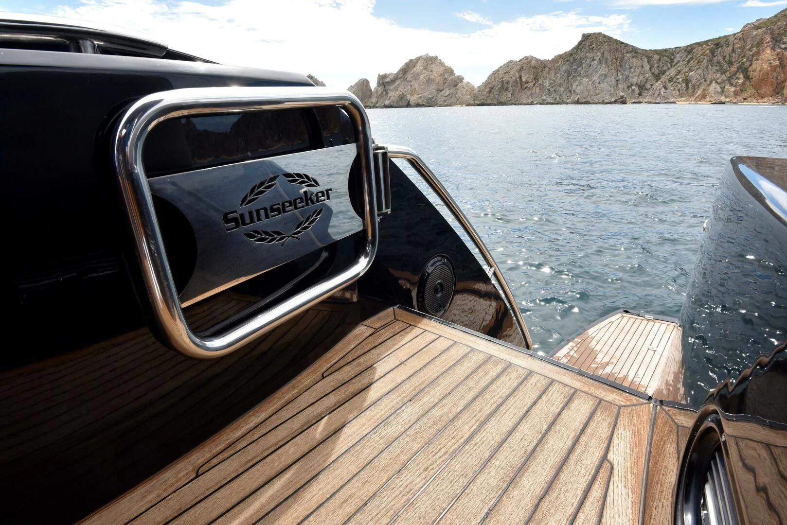 a car on a boat aboard SAVI II Yacht for Sale