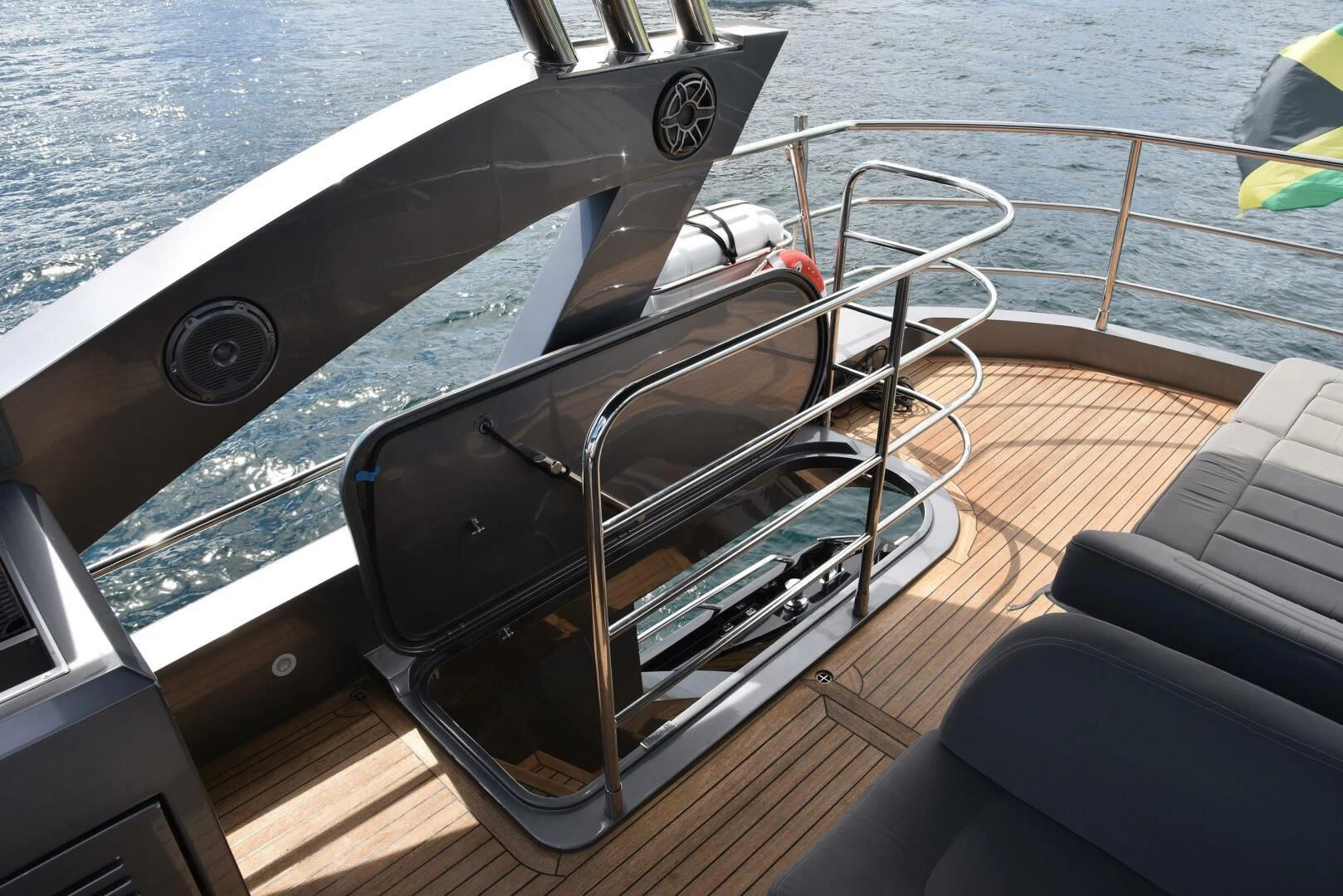 the front of a boat aboard SAVI II Yacht for Sale