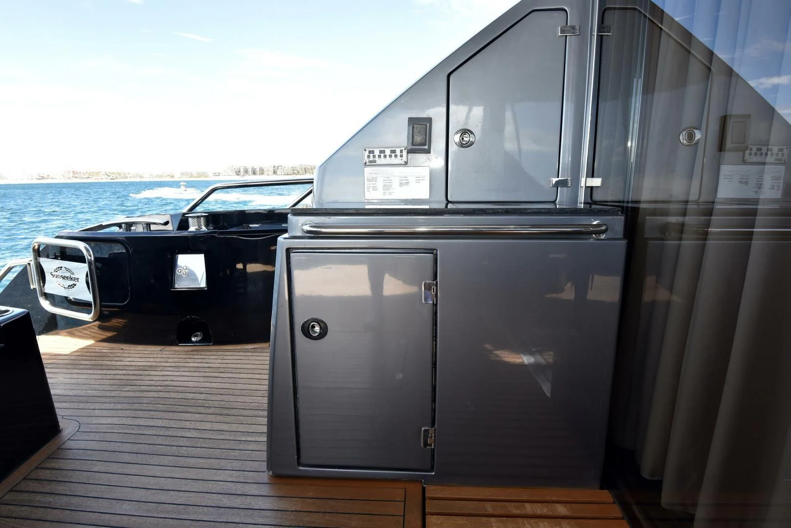 a large metal object on a deck aboard SAVI II Yacht for Sale