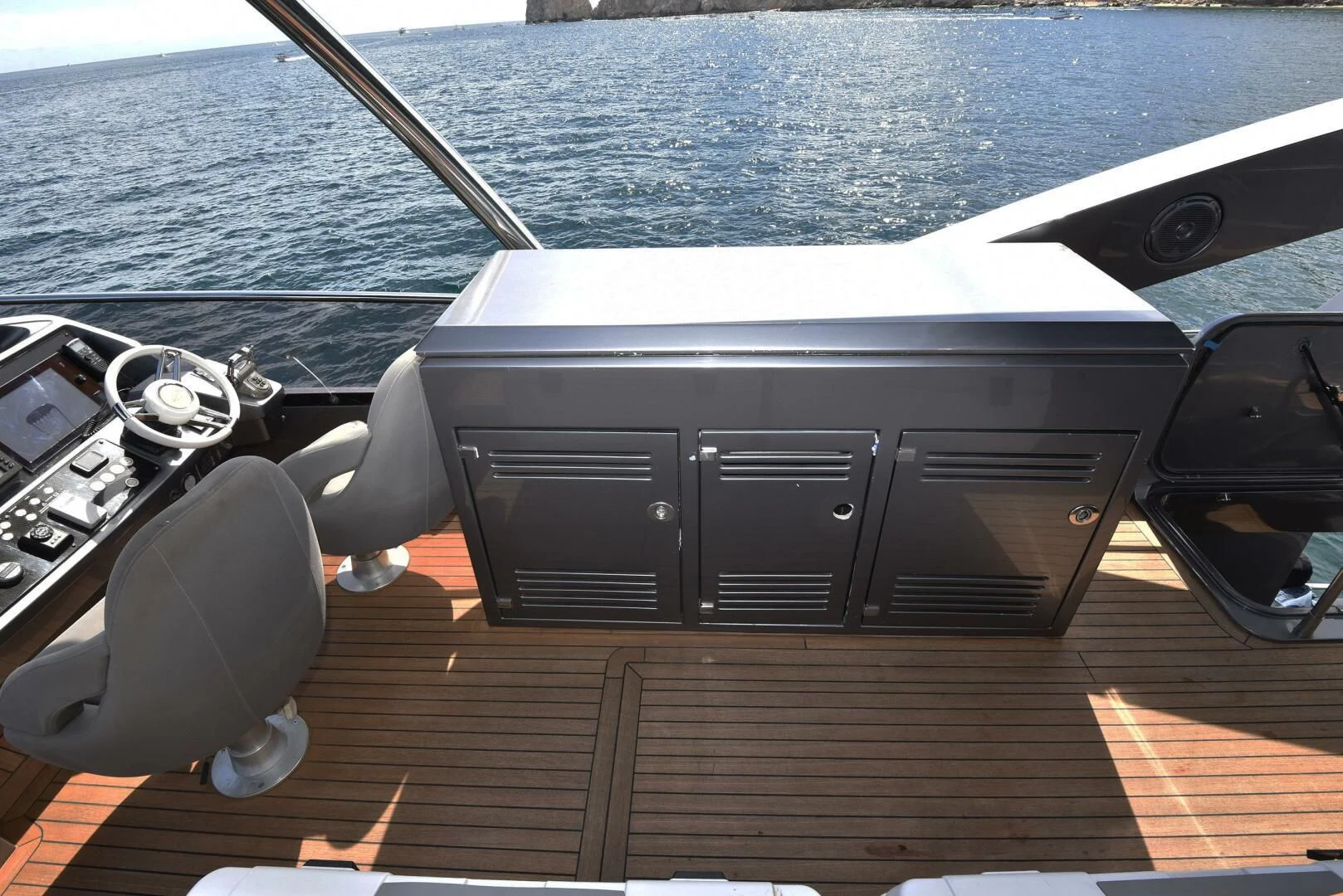 a close-up of a car aboard SAVI II Yacht for Sale