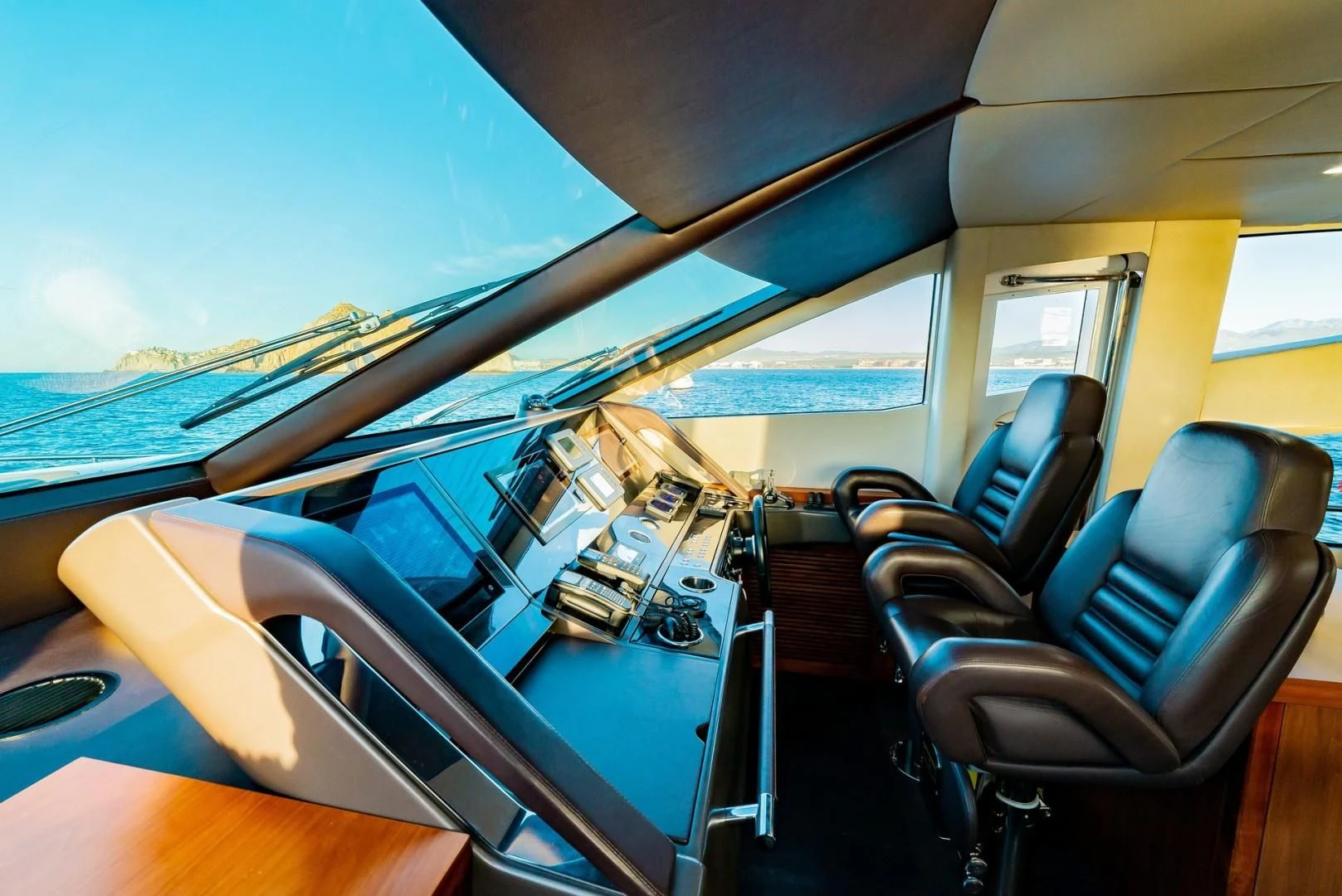 inside of a plane aboard SAVI II Yacht for Sale