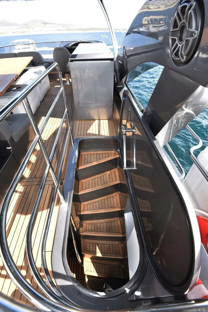the interior of a car aboard SAVI II Yacht for Sale