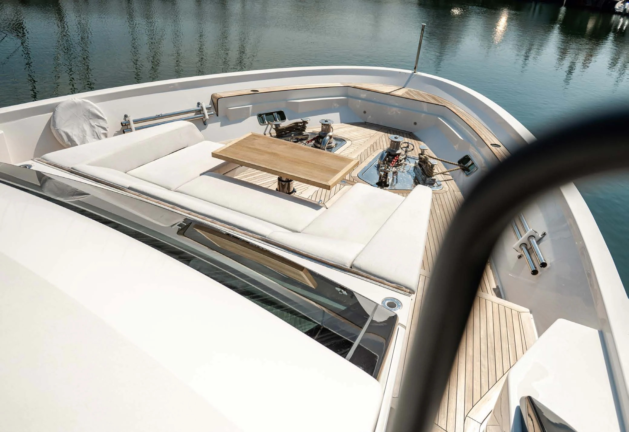 a boat with people on it aboard VISSOTTA Yacht for Sale
