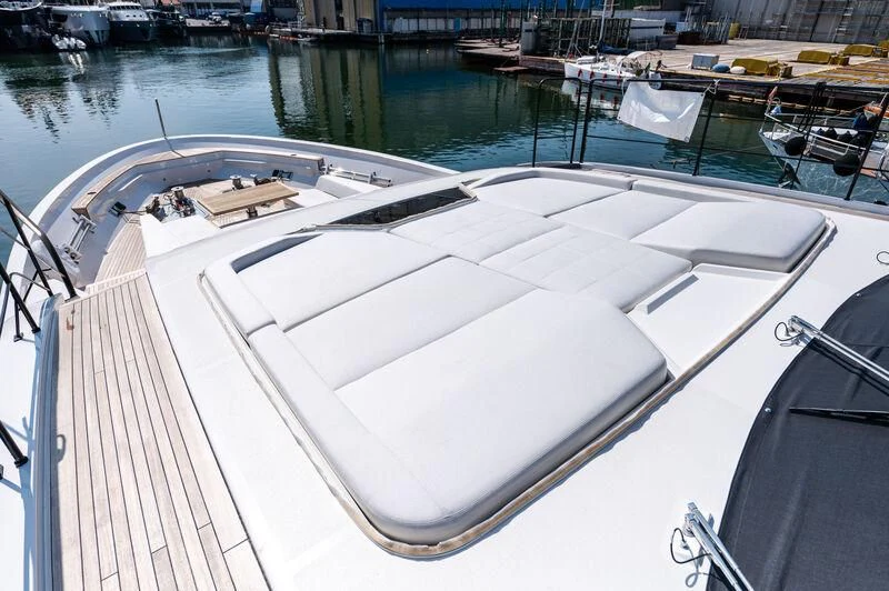 a boat in a harbor aboard VISSOTTA Yacht for Sale