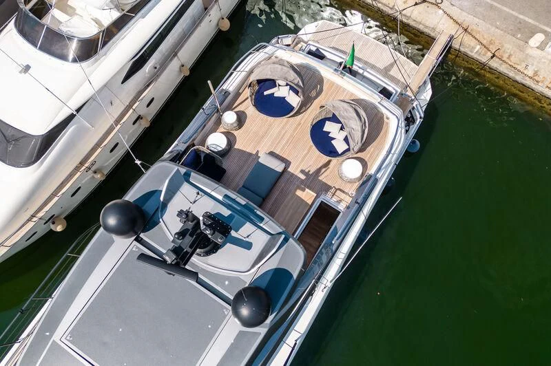 a plane with a propeller aboard VISSOTTA Yacht for Sale