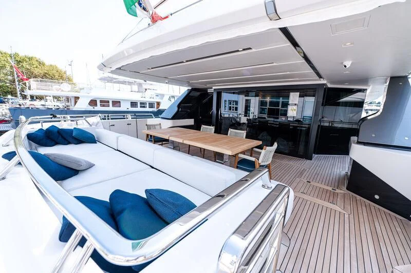 a boat on the water aboard VISSOTTA Yacht for Sale