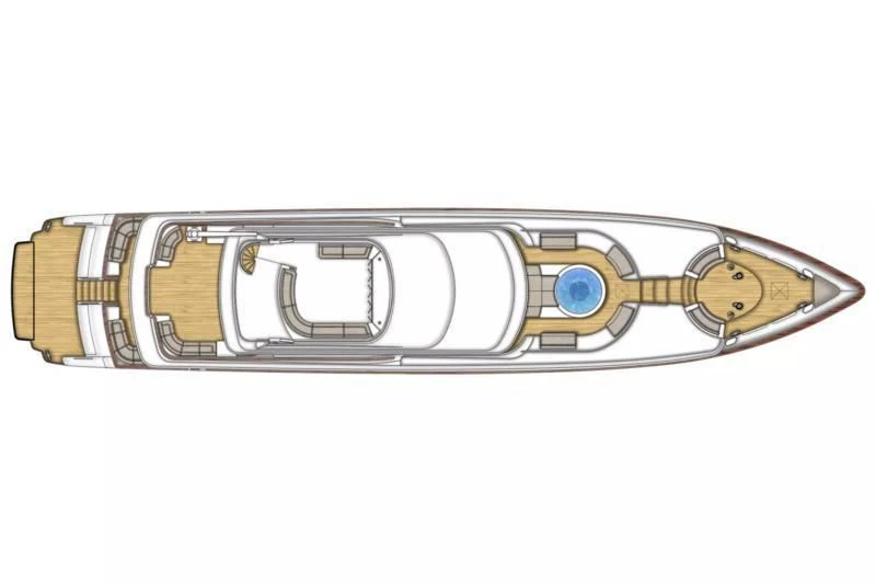 a gold and black belt aboard BOKE 125 Yacht for Sale
