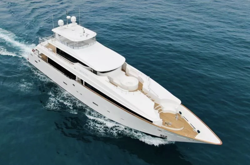 a ship in the water aboard BOKE 125 Yacht for Sale