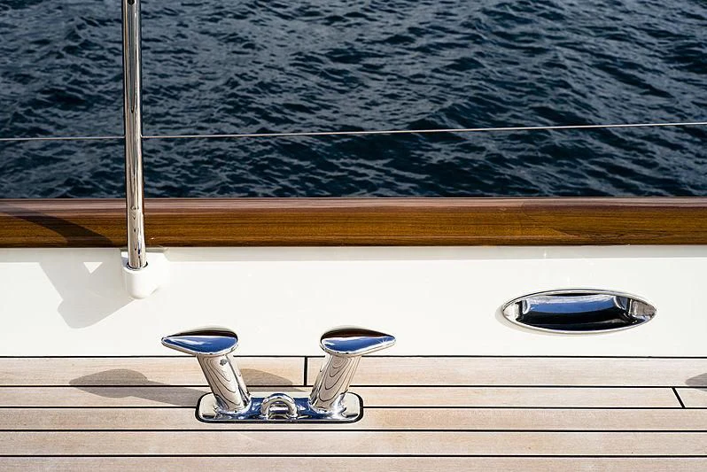 a metal object on a surface aboard WISP Yacht for Sale
