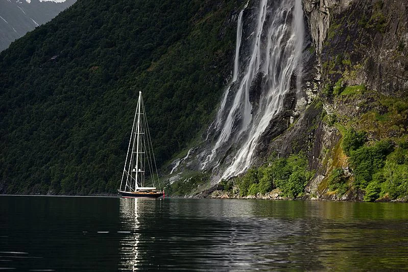 a boat on the water aboard WISP Yacht for Sale
