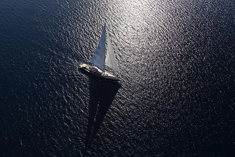 a boat in the water aboard WISP Yacht for Sale