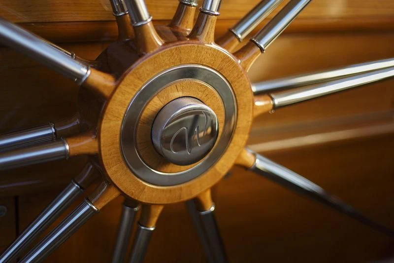 a metal piece of machinery aboard WISP Yacht for Sale