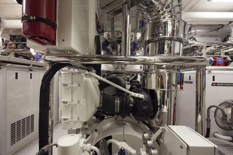 a machine with wires aboard WISP Yacht for Sale