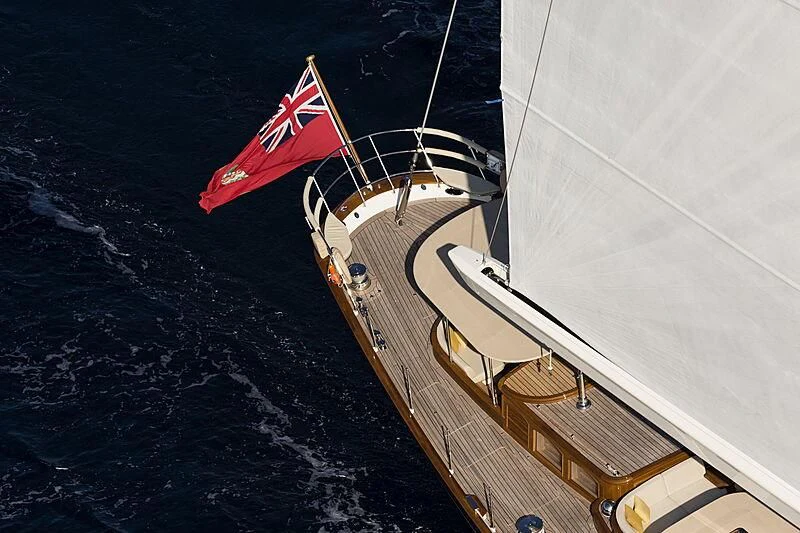 a boat sailing on the sea aboard WISP Yacht for Sale
