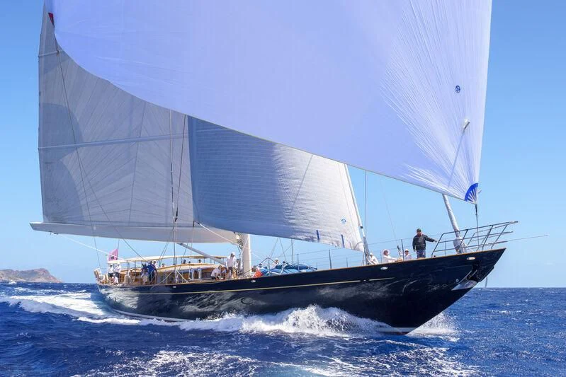 a boat on the water aboard WISP Yacht for Sale