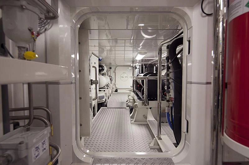 a room with many machines aboard WISP Yacht for Sale
