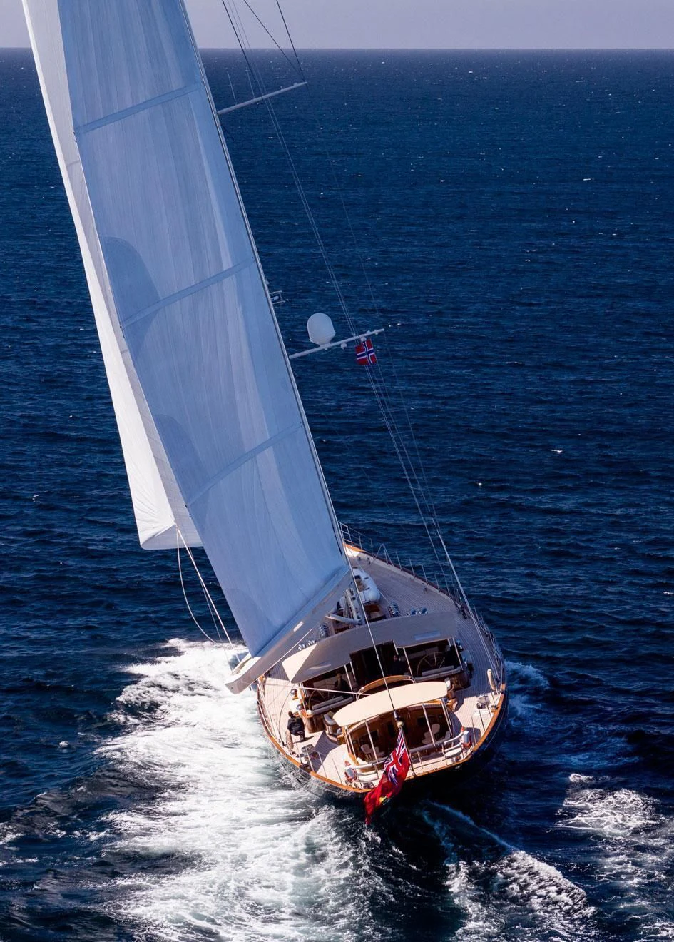 a sailboat on the water aboard WISP Yacht for Sale