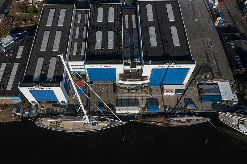 a model of a city aboard WISP Yacht for Sale