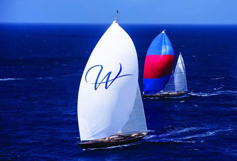 a couple of sailboats in the water aboard WISP Yacht for Sale