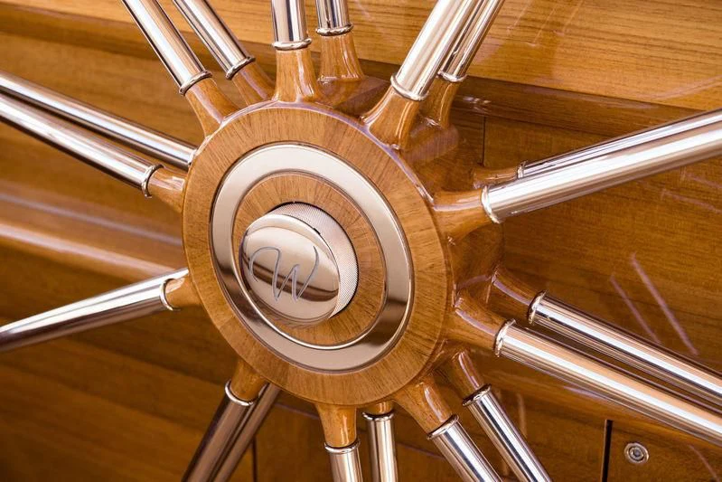 a large metal object aboard WISP Yacht for Sale