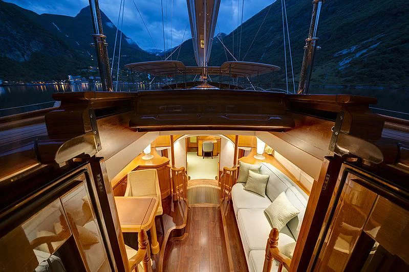 a boat on the water aboard WISP Yacht for Sale