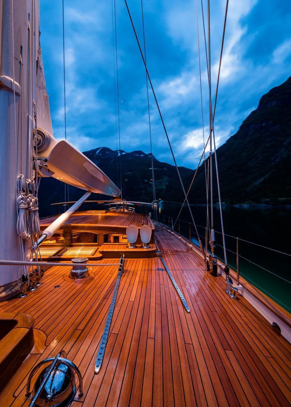 a boat on a body of water aboard WISP Yacht for Sale