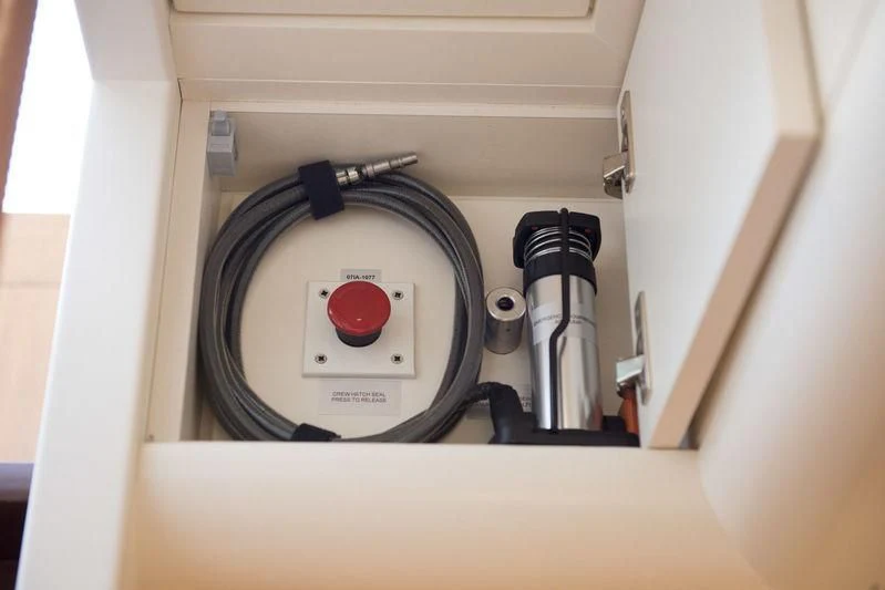 a black and white camera aboard WISP Yacht for Sale