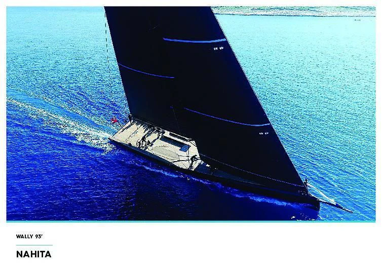 a black and white ship in the water aboard BULLITT Yacht for Sale