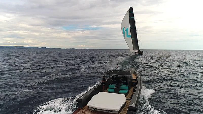 a person sailing on a boat aboard BULLITT Yacht for Sale