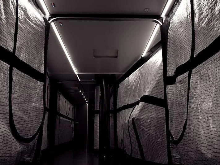 a tunnel with wires aboard BULLITT Yacht for Sale